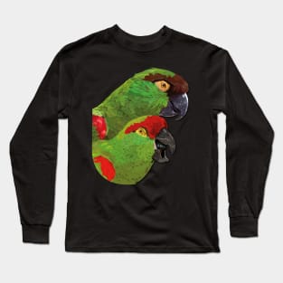 Thick-billed or Maroon-fronted Parrot Long Sleeve T-Shirt